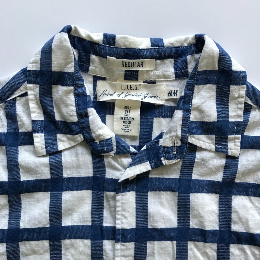 Windowpane Print Button Up
